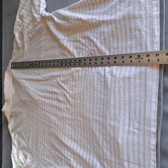 Peter Millar Shirt Large White Striped Cotton Short Sleeve Golf Polo - Picture 5 of 7